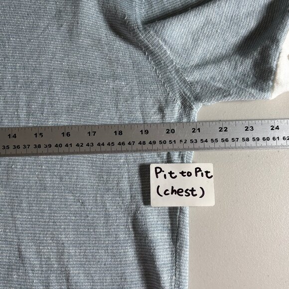 100% Capri 100% Linen Polo Shirt - Men's Size L - Blue - Picture 6 of 8